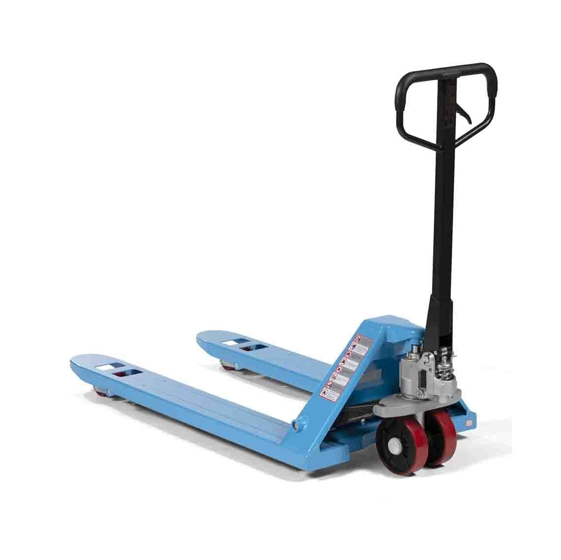 Titan Attachments Hand Pallet Jack Truck, 48" L x 27" W, 5,500 LB Capacity, Blue