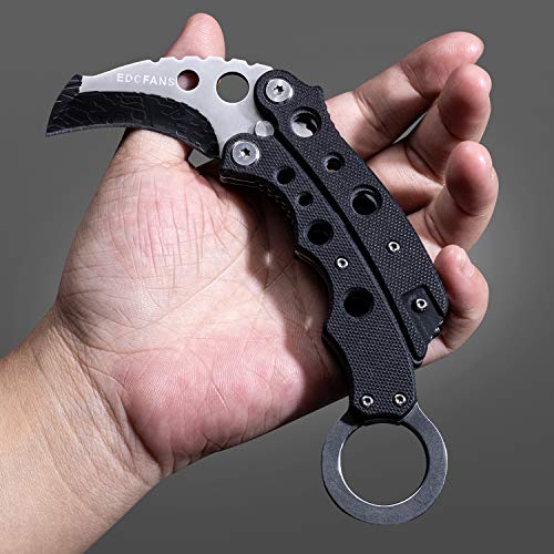 edcfans EDC Folding Pocket Knife: G10 Handle for Men Outdoor Survival, Hunting, Camping