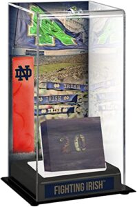 notre dame fighting irish tall display case with bench from notre dame stadium - other college game used items