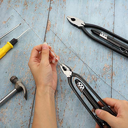 2 Pieces Safety Wire Pliers, 9 Inch 6 Inch Wire Twisting Tool Lock Wire Pliers and 32 Feet 0.5 mm Wire for Aircraft Auto Industry