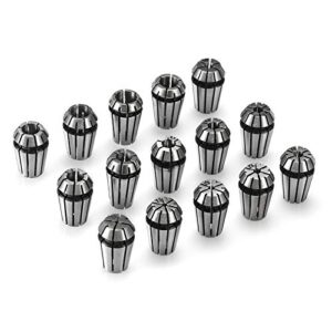 genmitsu 15pcs er11 precision spring collet set for cnc engraving milling lathe chuck tool, 1.0mm-7.0mm & 1/4", 1/8"
