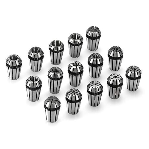 Genmitsu 15PCS ER11 Precision Spring Collet Set for CNC Engraving Milling Lathe Chuck Tool, 1.0mm-7.0mm & 1/4", 1/8"