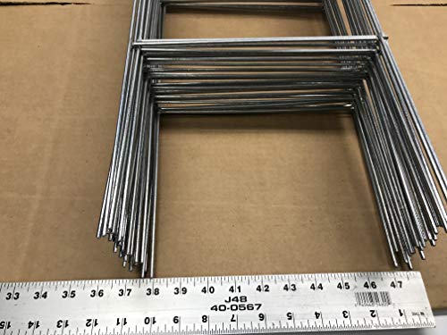 Durable Yard Signs Stake Pack of 100 Metal Stake Double H-Frame 10 inch x 24 inch x 9 Gauge Galvanized Wire Stake Signs Holder, fit 4mm or 5mm Corrugated SignsF