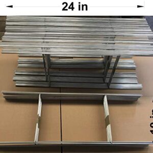 Durable Yard Signs Stake Pack of 100 Metal Stake Double H-Frame 10 inch x 24 inch x 9 Gauge Galvanized Wire Stake Signs Holder, fit 4mm or 5mm Corrugated SignsF