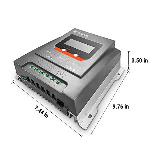 Newpowa 30A MPPT Solar Charge Controller 12V/24V Auto Battery Regulator Negative Ground W/LCD Display Up to 420W(12V) Off Grid Solar Panel Adjustable for Lithium Gel AGM Liquid Batteries