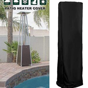 boyspringg Square Patio Heater Cover Stand up Outdoor Standing Glass Tube Heater Cover Pyramid Torch Heater Covers 420D Waterproof Polyester 220 x 60 x 53 cm Sun UV Protector Durable Black