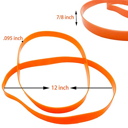 2 Pack Urethane Band Saw Tires - No Adhesive Needed - Fit 12" x 7/8" x .095" for Branded Band Saws Including Jet Grizzly, Powermatic