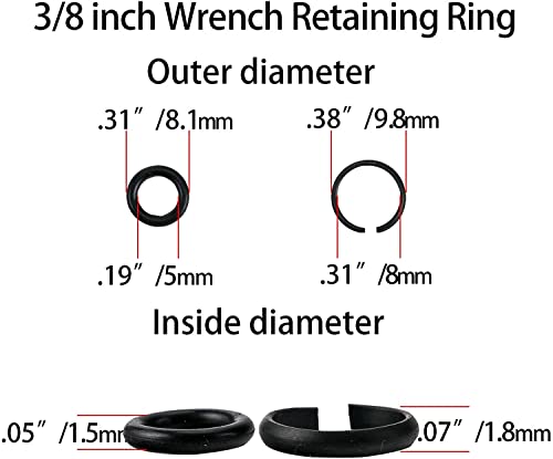 3/8''Impact Wrench Socket Retainer Retaining Ring Used On The Drive Head Of 3/8" Electric Wrench And Pneumatic Wrench To Fix,Some machines are not suitable for