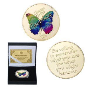 lsjtz pretty, butterfly, commemorative coin, collection, love, beautiful, challenge coin, russia, gift, art, treasure, exhibition box