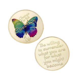 LSJTZ Pretty, Butterfly, Commemorative Coin, Collection, Love, Beautiful, Challenge Coin, Russia, Gift, Art, Treasure, Exhibition Box