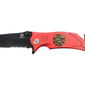 Hattricks Goodimpression Firefighter Personalized Tactical Folding Pocket Knife for Firemen and Firewomen