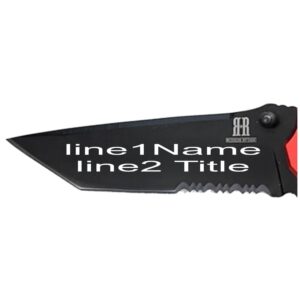 Hattricks Goodimpression Firefighter Personalized Tactical Folding Pocket Knife for Firemen and Firewomen