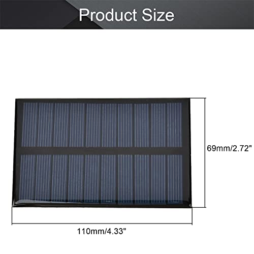 Fielect 5V 1.2W Mini Small Solar Panel Module Solar Cell Panel DIY Battery Charger Kit for Light Toys Charger 110x69mm