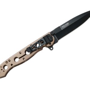 CRKT M16-03BK EDC Folding Pocket Knife: Everyday Carry, Black Sandvik 12C27 Steel Blade, Liner Lock, Bronze Aluminum Handle, 4-Position Pocket Clip