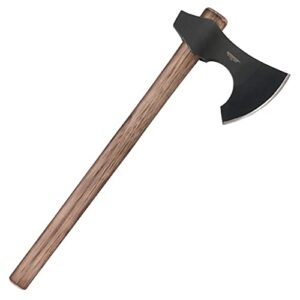 CRKT Berserker Axe: Two Handed Outdoor Axe, Forged 1055 Carbon Steel Blade, Hickory Handle 2736