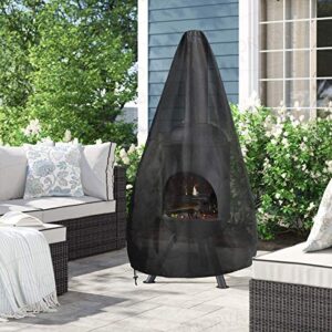 GORNORVA Chiminea Cover 48 x 8.2 x 21 Inch,Outdoor Waterproof Breathable Oxford Polyester Chiminea Protective Cover