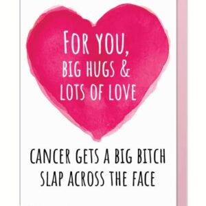 PRESS & POUR Funny Cancer Card, Cancer Encouragment Card, Cancer Get Well Card, Bitch Slap Cancer, Fuck Cancer Card