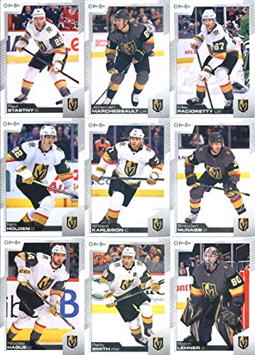 2020-21 O-Pee-Chee Vegas Golden Knights Team Set of 19 Cards: Ryan Reaves(#36), Jon Merrill(#50), Alex Tuch(#55), Nate Schmidt(#89), Chandler Stephenson(#91), Marc-Andre Fleury(#110), Shea Theodore(#140), Mark Stone(#161), Nicolas Hague(#270), Reilly Smit