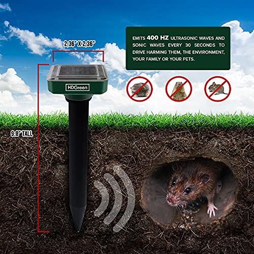 HDGreen Animal Repellent for Garden - Our 4 Pack Rodent, Squirrel, Mole