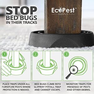 Bed Bug Interceptors - Combo Pack (Black) | Bed Bug Blocker (Pro) and Bed Bug Blocker (XL) Interceptor Traps - Packs of 4 | Monitor, Detector, and Trap for Bed Bugs