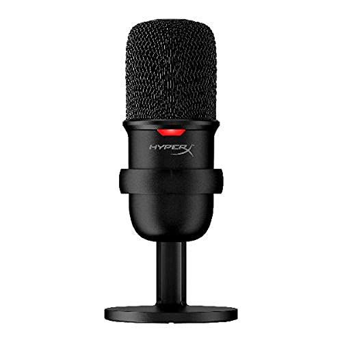 HyperX SoloCast – USB Condenser Gaming Microphone, for PC, PS4, PS5 and Mac, Tap-to-Mute Sensor, Cardioid Polar Pattern, great for Streaming, Podcasts, Twitch, YouTube, Discord,Black