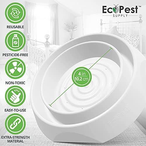 Bed Bug Interceptors - Combo Pack (White) | Bed Bug Blocker (Pro) and Bed Bug Blocker (XL) Interceptor Traps - Packs of 4 | Monitor, Detector, and Trap for Bed Bugs