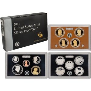 2011 s u.s. mint 14-coin silver proof set - ogp box & coa proof