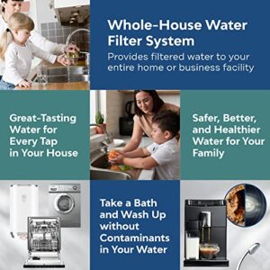 Applied Membranes Inc. 2-Stage Whole-House Water Filter System, 4.5x10-Inch Carbon and Sediment Filter Cartridges