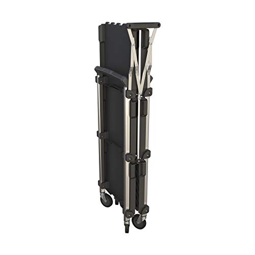 Olympia Tools 85-199 Pack-N-Roll Folding Collapsible Service Cart XL, Full Black, 100 Lb. Load Capacity per Shelf