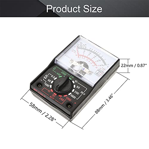 Fielect MF110A Digital Multimeter with DC AC Voltmeter and Ohm Volt Amp Tester and Diode Voltage Tester Meter with Test Probe