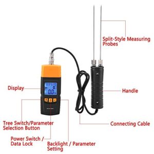 Multfunctional Dampness Meter GM620 Water Detector Adjustable Wood Moisture Tester for Wood Bamboo Cotton Paper