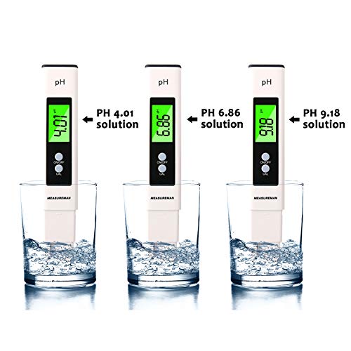 MEASUREMAN PH Meter, Digital PH Tester 0.01 PH High Accuracy Water Quality Tester with 0-14 PH Measurement Range