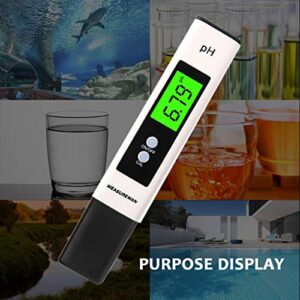 MEASUREMAN PH Meter, Digital PH Tester 0.01 PH High Accuracy Water Quality Tester with 0-14 PH Measurement Range