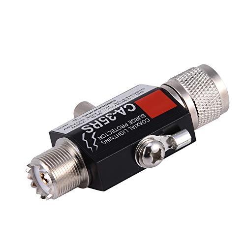 Hilitand UHF/UHF Coaxial Arrester Protector,200w Coaxial Lightning Surge Protector,Lightning Arrestor to Protect Transceiver,Receiver1/4 wavelength Short Circuit,Low Loss,VSWR