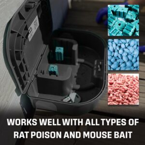 Exterminator’s Choice - Mice Bait Station - Includes Six Small Bait Station and One Key - Heavy Duty Bait Box - Durable and Discreet