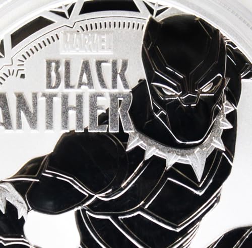 2018 TV Tuvalu 1 oz Silver Black Panther Marvel Series Coin Brilliant Uncirculated with Certificate of Authenticity $1 BU