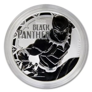 2018 TV Tuvalu 1 oz Silver Black Panther Marvel Series Coin Brilliant Uncirculated with Certificate of Authenticity $1 BU