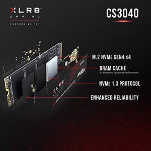 PNY XLR8 CS3040 1TB M.2 NVMe Gen4 x4 Internal Solid State Drive (SSD) - M280CS3040-1TB-RB