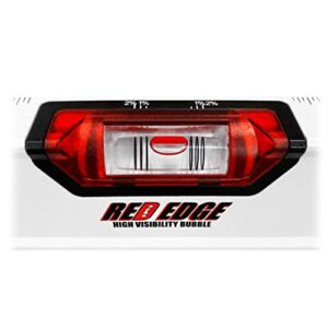 CE Tools 48 Inch Red Edge Level - 4 Foot Level Tool with Shock-Proof Vial, Milled Bottom, and Robust End Caps, Aluminium