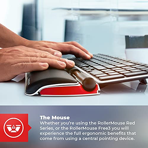 Contour Design Ultimate Workstation Red Wired - Includes RollerMouse Red & Balance Keyboard - Wired Ergonomic Keyboard and Mouse Combo - Compatible with Mac & PC Computers