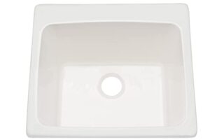 proflo pfals2522wh proflo pfals2522 25" drop in or undermount single basin acrylic laundry sink