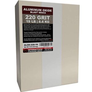 #220 aluminum oxide - 19 lbs - ultra fine sand blasting abrasive media for blasting cabinet and blasting guns.