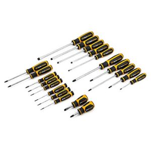 gearwrench 20 pc. phillips/slotted/torx dual material screwdriver set - 80066h