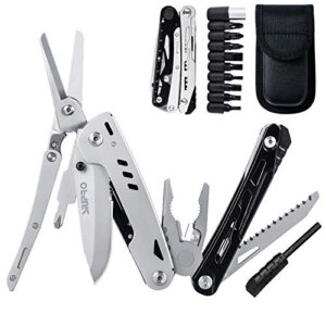 siupro multitool pocket knife, mens stocking stuffers, christmas gifts for dad husband boyfriend, tactical utility multi tool, survival gear, detachable large scissors plier