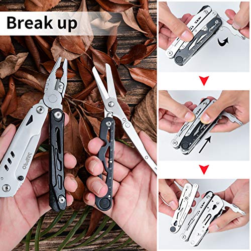 SIUPRO Multitool Pocket Knife, Mens Stocking Stuffers, Christmas Gifts for Dad Husband Boyfriend, Tactical Utility Multi Tool, Survival Gear, Detachable Large Scissors Plier