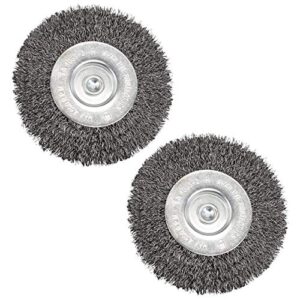 Harrier 3-inch Abrasive Wire Brush Wheel with 1/4-inch Quick Hex Shank, Coarse 0.012, 2-Pack