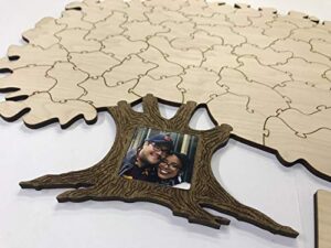 50pc blank wedding tree puzzle guest book alternative. add your own personalization. a great guest book idea for a wedding reception, birthday, baby shower, anniversary or any event/party.