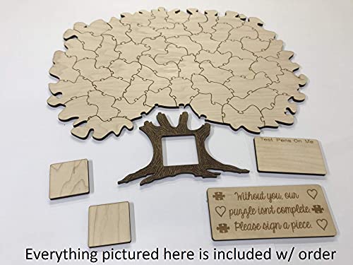 50pc Blank Wedding Tree Puzzle Guest Book Alternative. Add Your Own Personalization. A Great Guest Book Idea For a Wedding Reception, Birthday, Baby Shower, Anniversary or Any Event/Party.