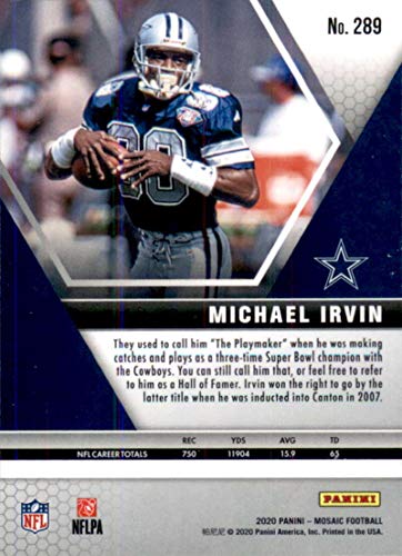 2020 Mosaic Football #289 Michael Irvin Dallas Cowboys SP Short Print Official Panini NFL Trading Card