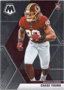 2020 mosaic football #202 chase young rc rookie washington football team sp short print official panini nfl trading card